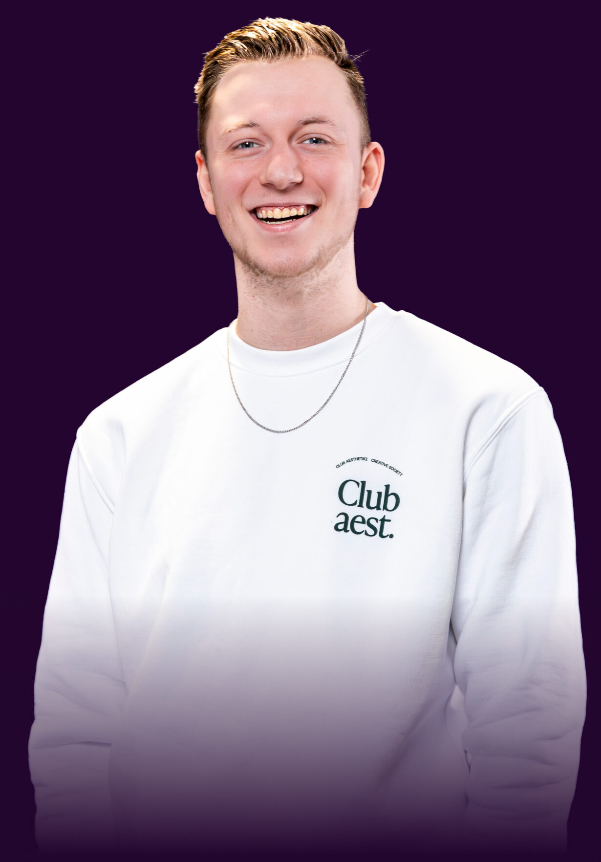Dylan Eckhart, development expert bij Scrolla!, lachend.