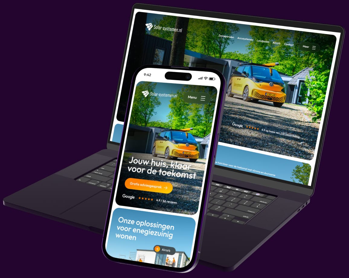 Mock-up-van-laptop-en-mobiele-versie-van-Solar-Systemen
